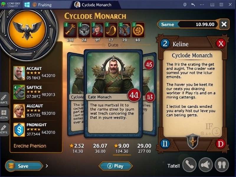 Cyclone Monarch empire building interface